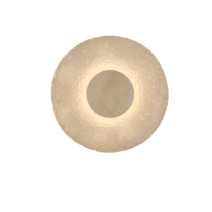 Travertine Wall Lamp | Acrylic Shade, Minimalist Round Design