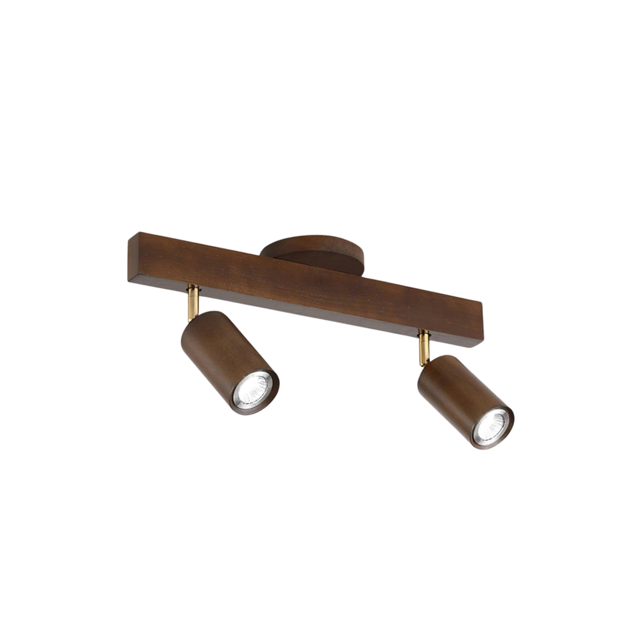 Wood and Gold LED Track Light | Linear Ceiling Spotlight, 3000K