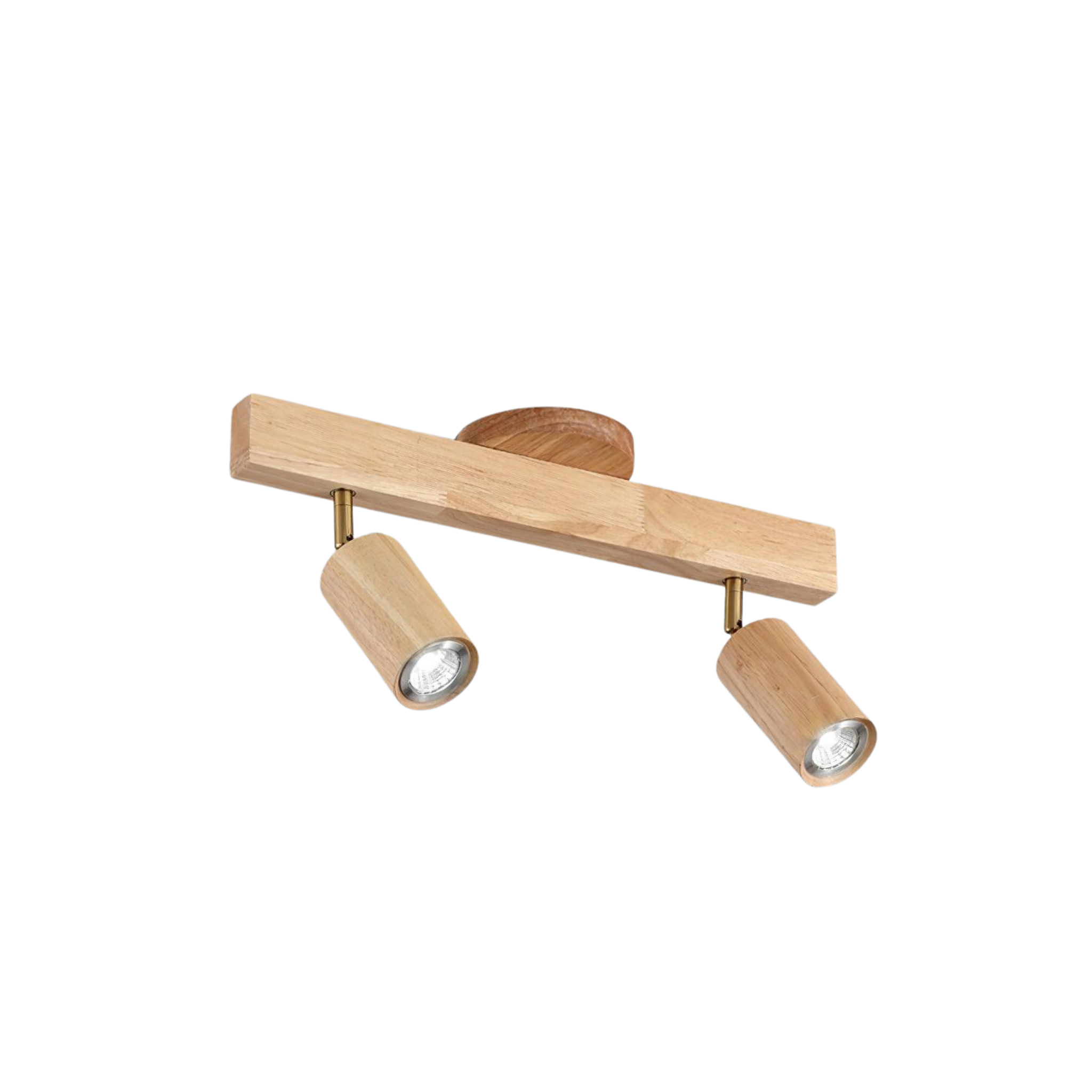 Wood and Gold LED Track Light | Linear Ceiling Spotlight, 3000K