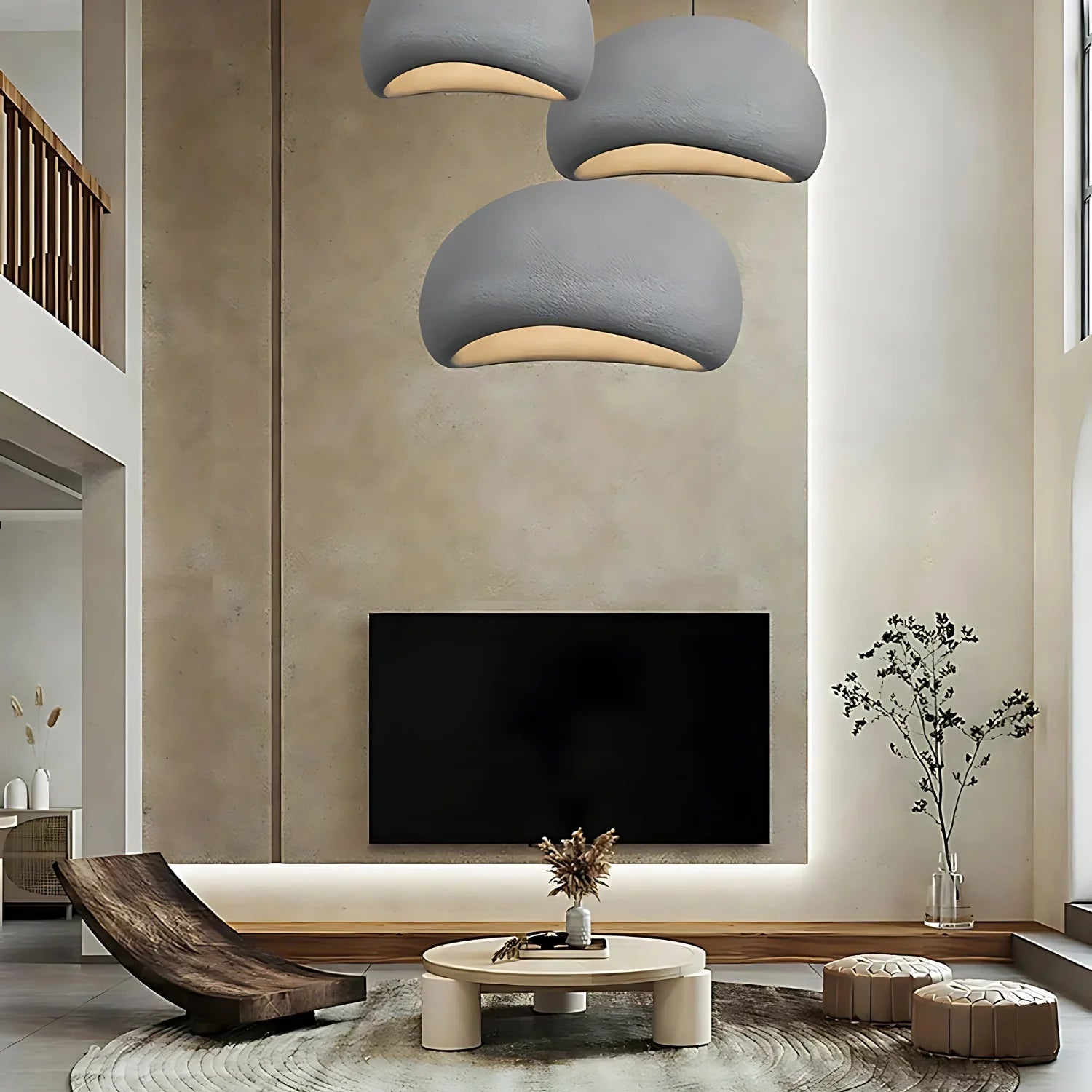 Wabi Sabi Fiberglass Pendant Light | Japandi Style, 7 Sizes
