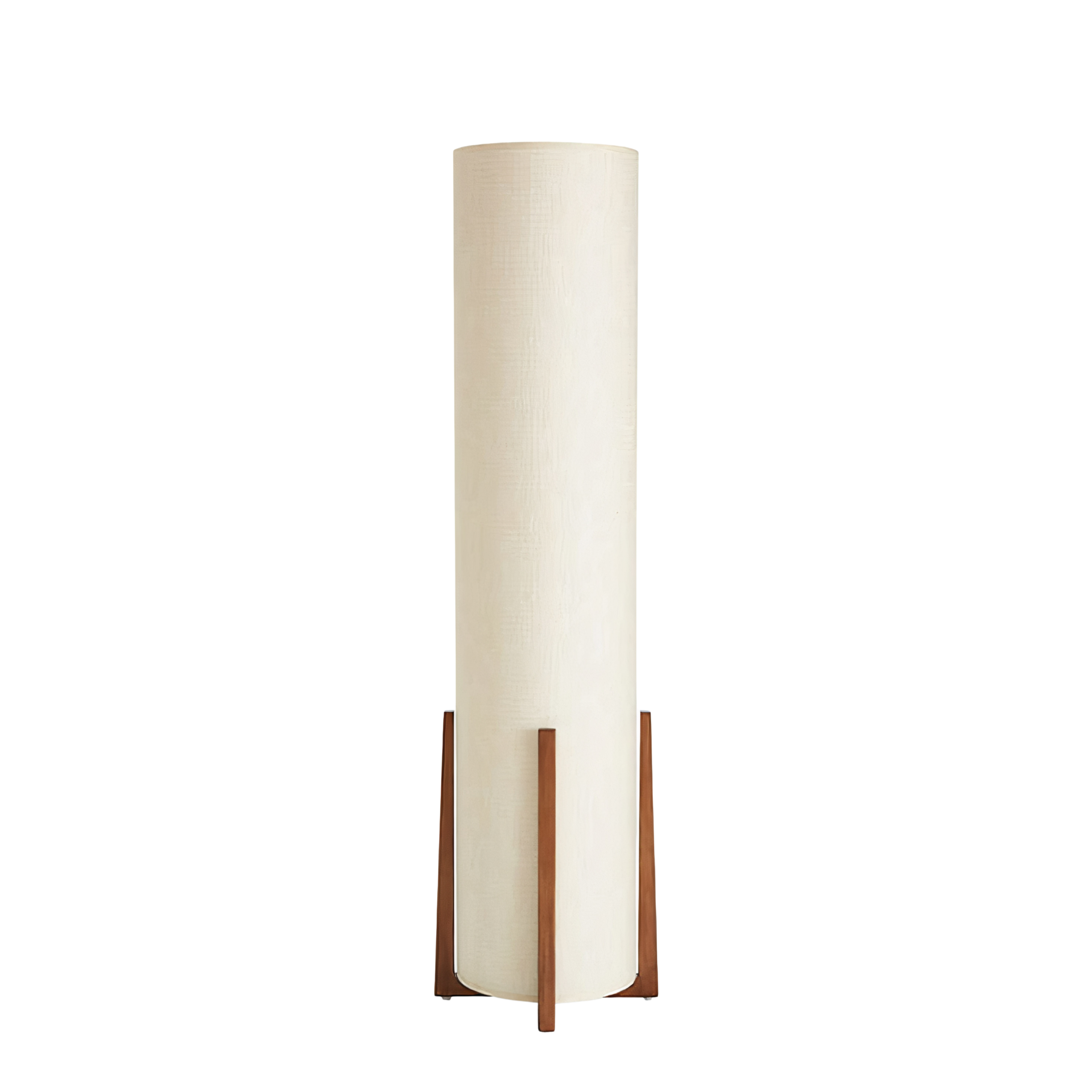 Ash Wood Floor Lamp with Linen Shade | Japandi Style, Natural Timber