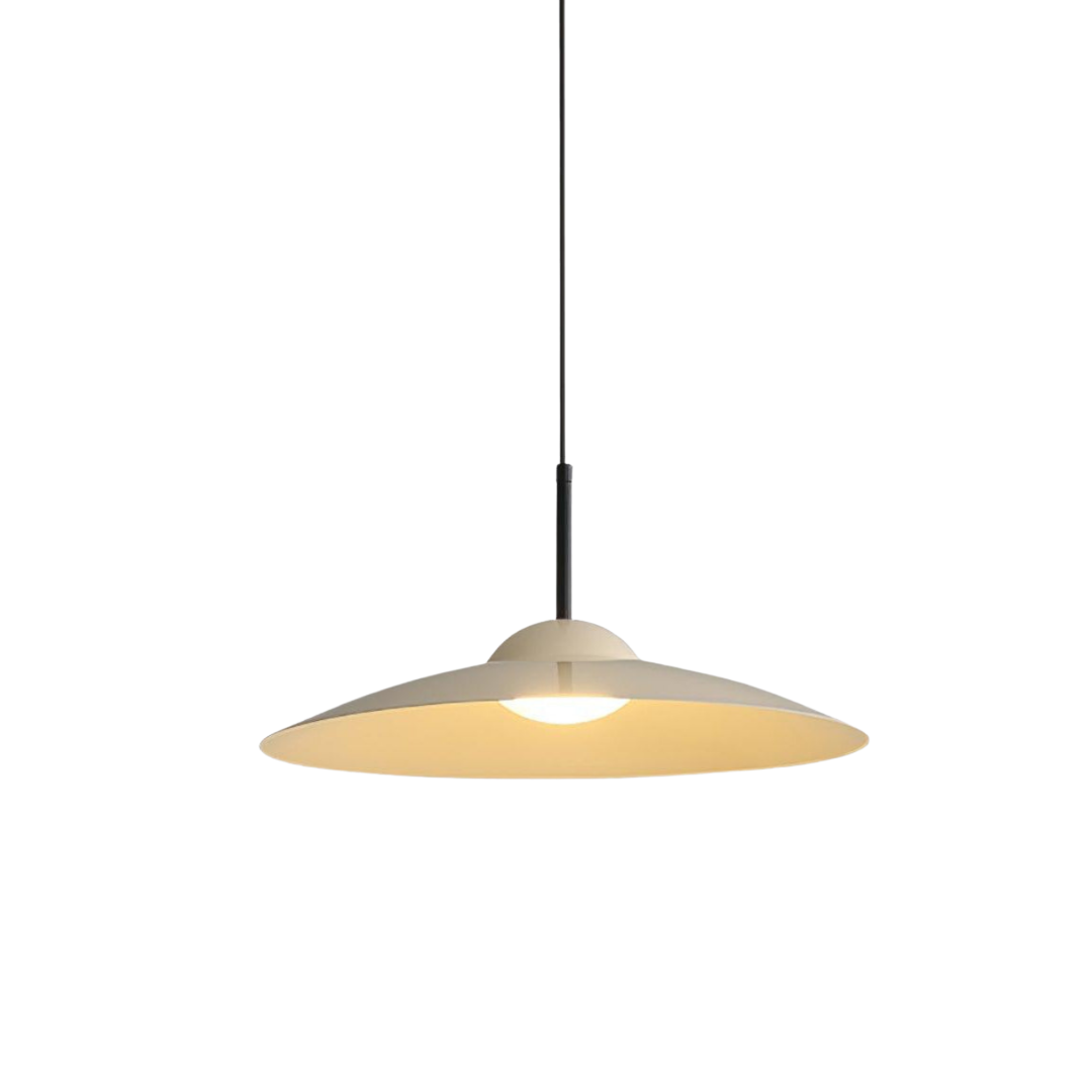 Round Pendant Light | Japandi Wood-Look, Integrated LED