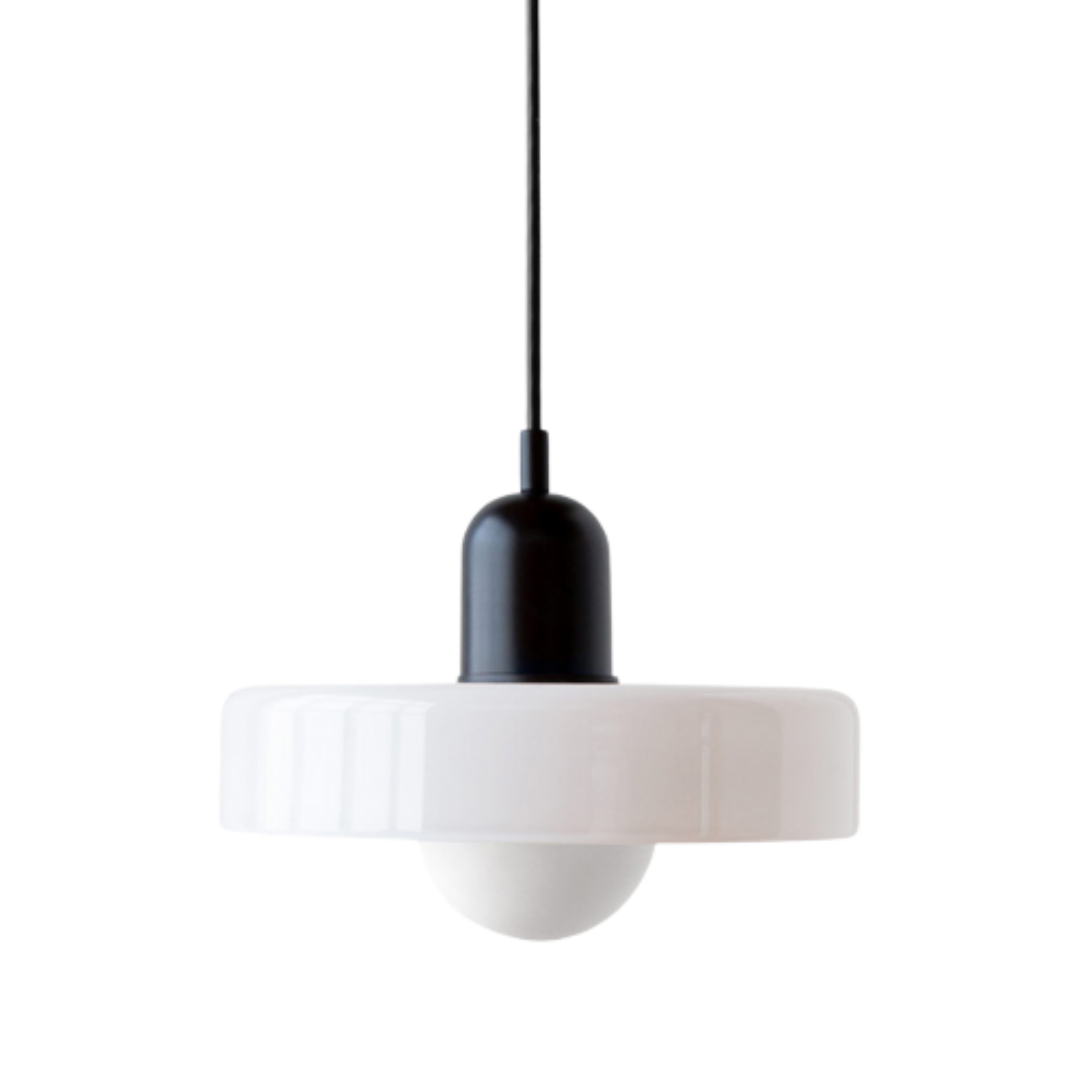 Bauhaus Glass Pendant Light | Leaded Glass, Two Sizes