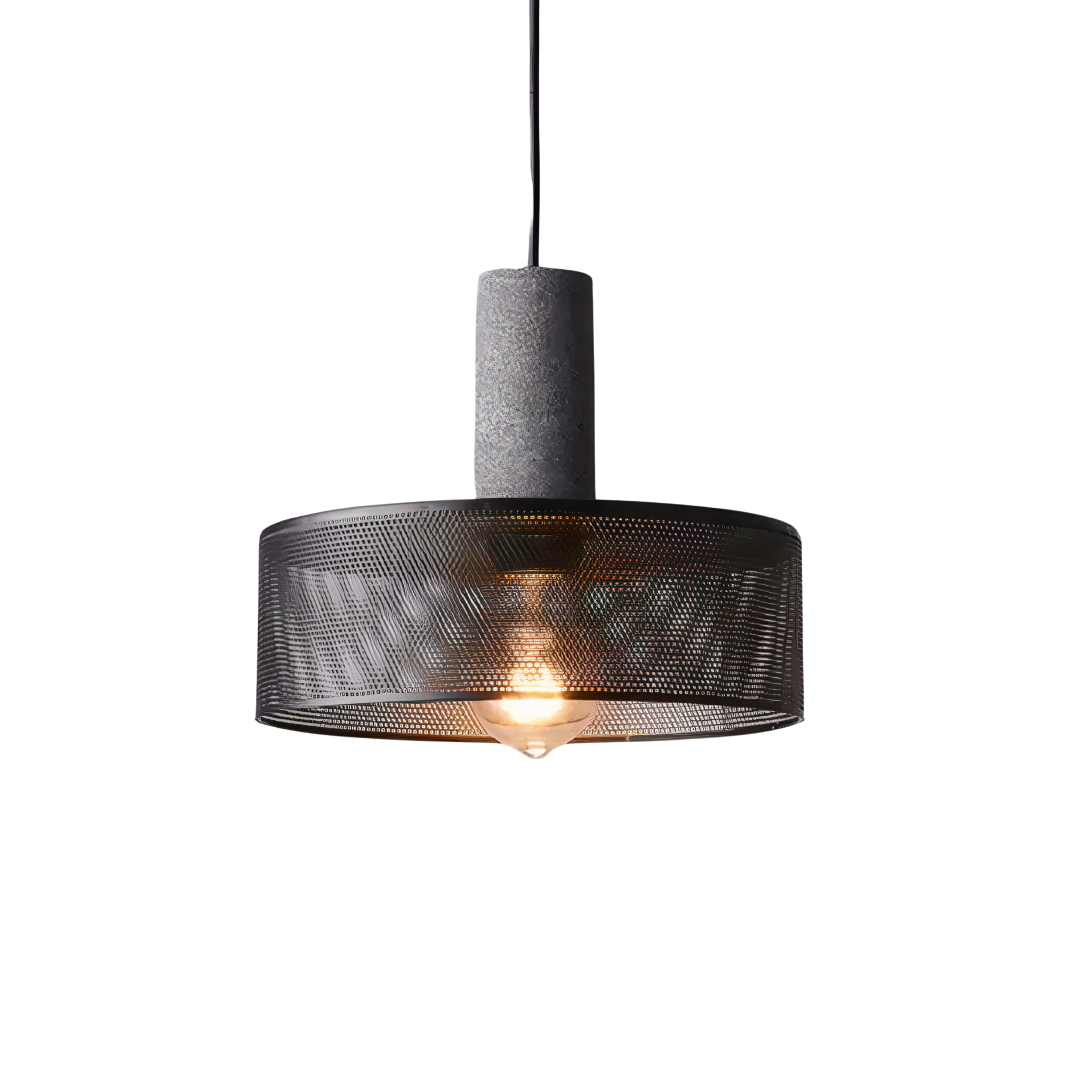 Concrete Mesh Pendant Light | Industrial Wire Cage, E27