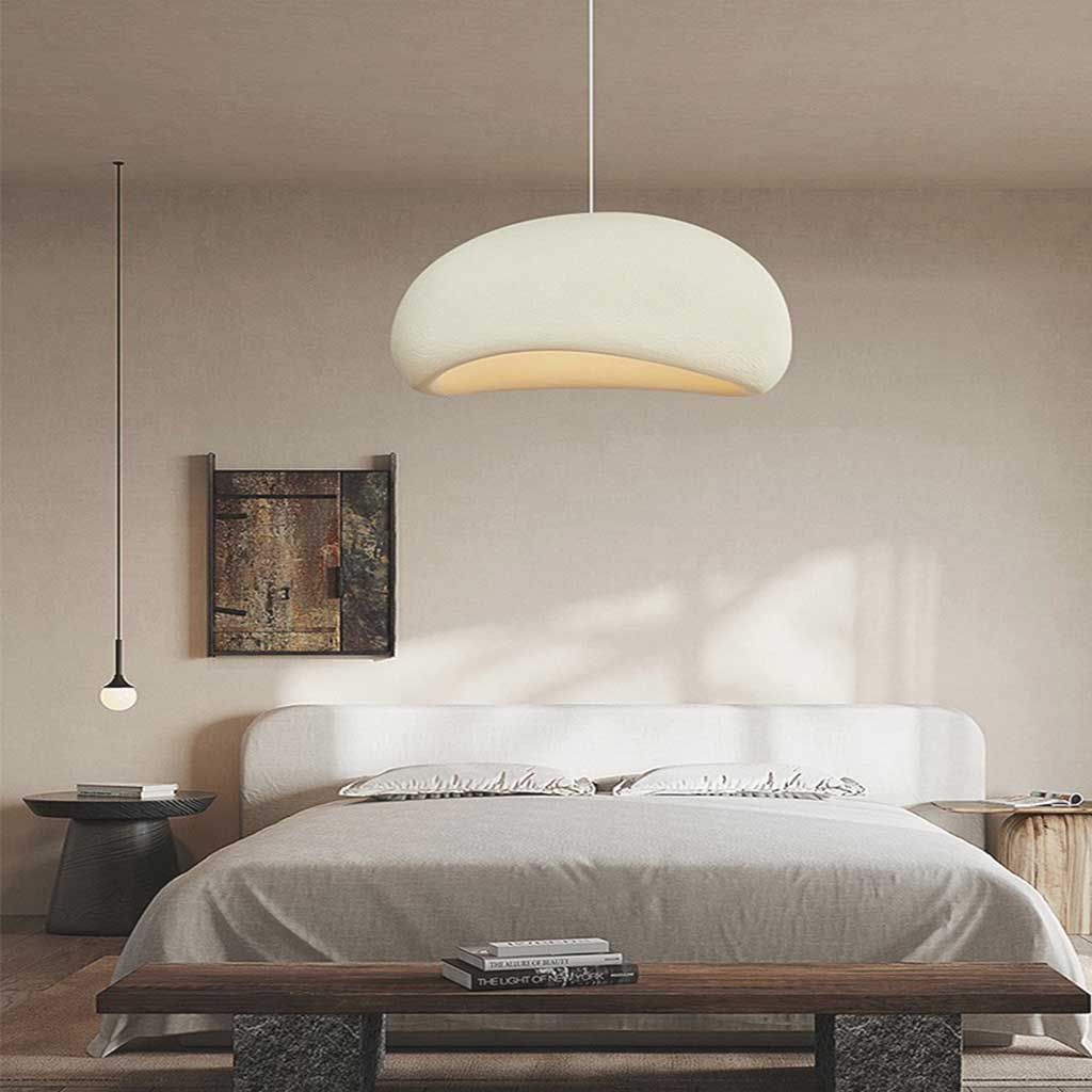 Wabi Sabi Fiberglass Pendant Light | Japandi Style, 7 Sizes