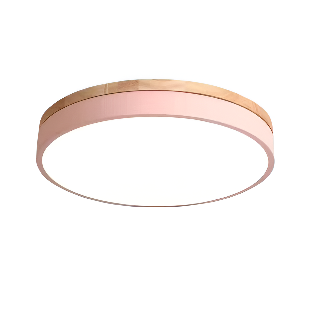 Round Flush Ceiling Light | Nordic Minimalist, Acrylic and Wood
