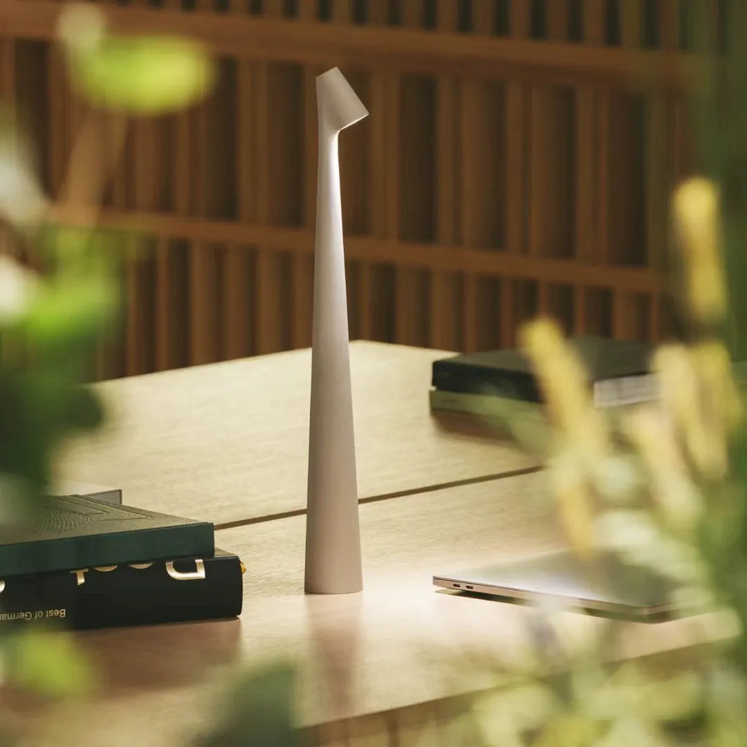 Wireless LED Table Lamp | Scandinavian Wood Design, Dimmable