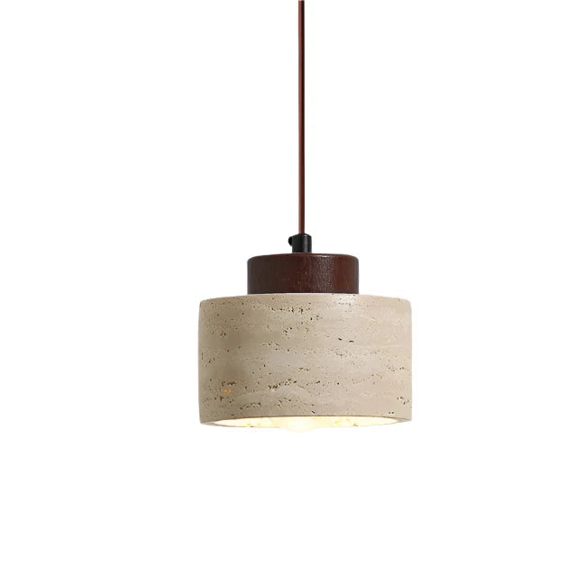 Travertine Stone Wall Light | Nordic Minimalist, Warm White LED