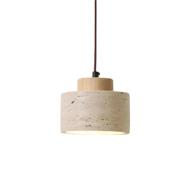 Travertine Stone Wall Light | Nordic Minimalist, Warm White LED