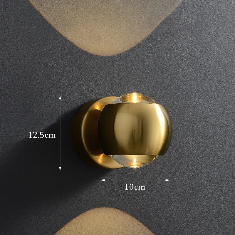 Rotating LED Wall Sconce | Up Down Light, Metal and Glass G9