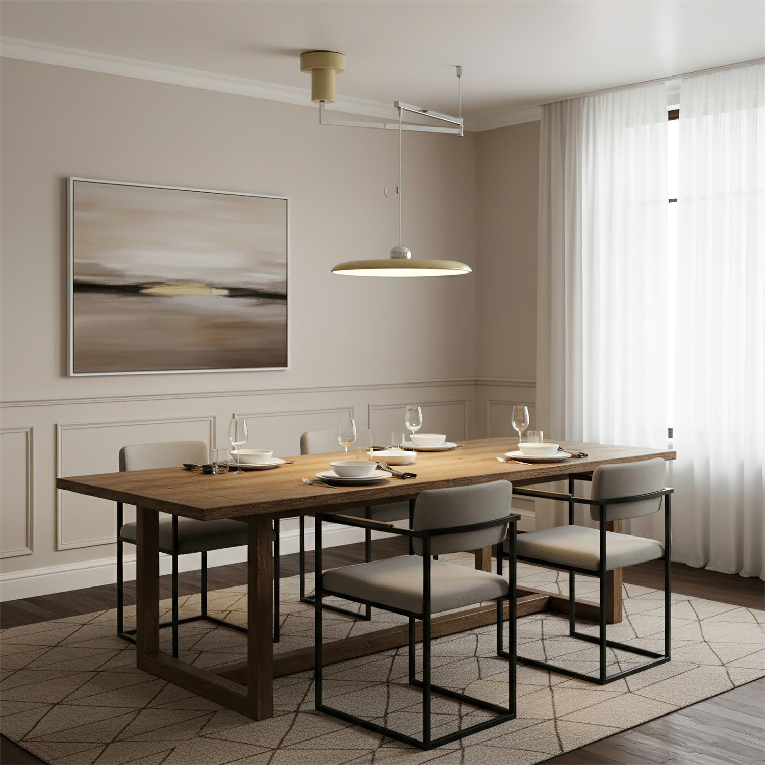 Geometric Pendant Light | Dimmable, Metal and Acrylic Design