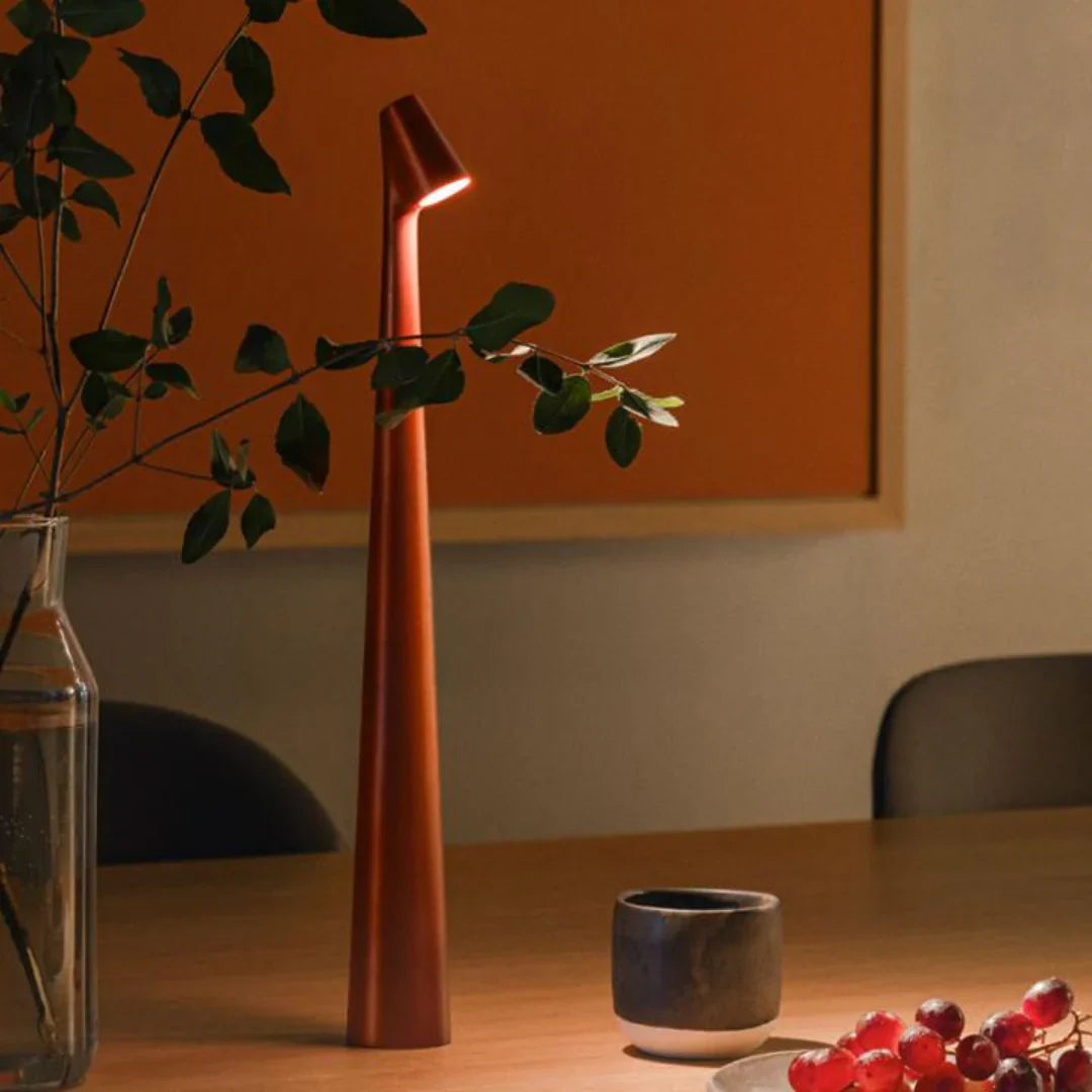 Wireless LED Table Lamp | Scandinavian Wood Design, Dimmable