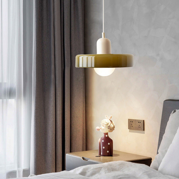 Bauhaus Glass Pendant Light | Leaded Glass, Two Sizes