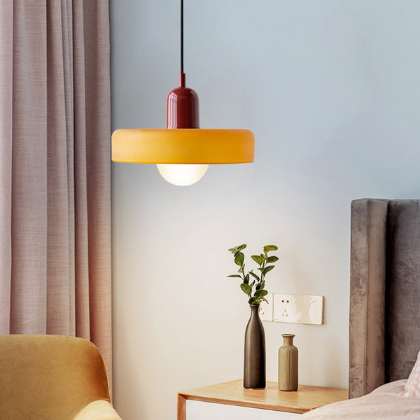 Bauhaus Glass Pendant Light | Leaded Glass, Two Sizes