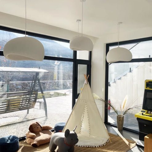 Cloud Burst Japandi Pendant Light | Wabi Sabi, High-Density Polystyrene