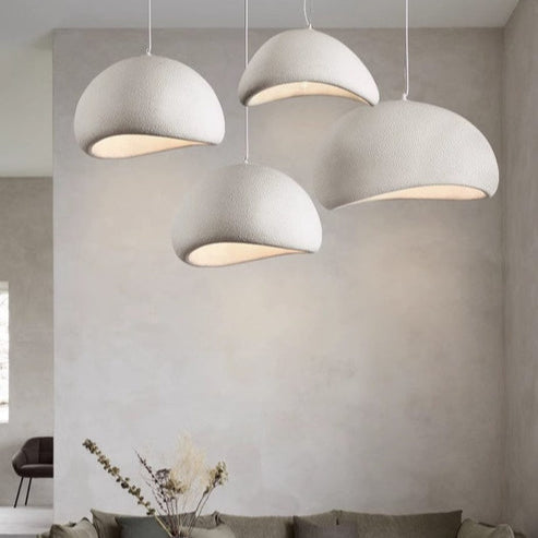 Cloud Burst Japandi Pendant Light | Wabi Sabi, High-Density Polystyrene
