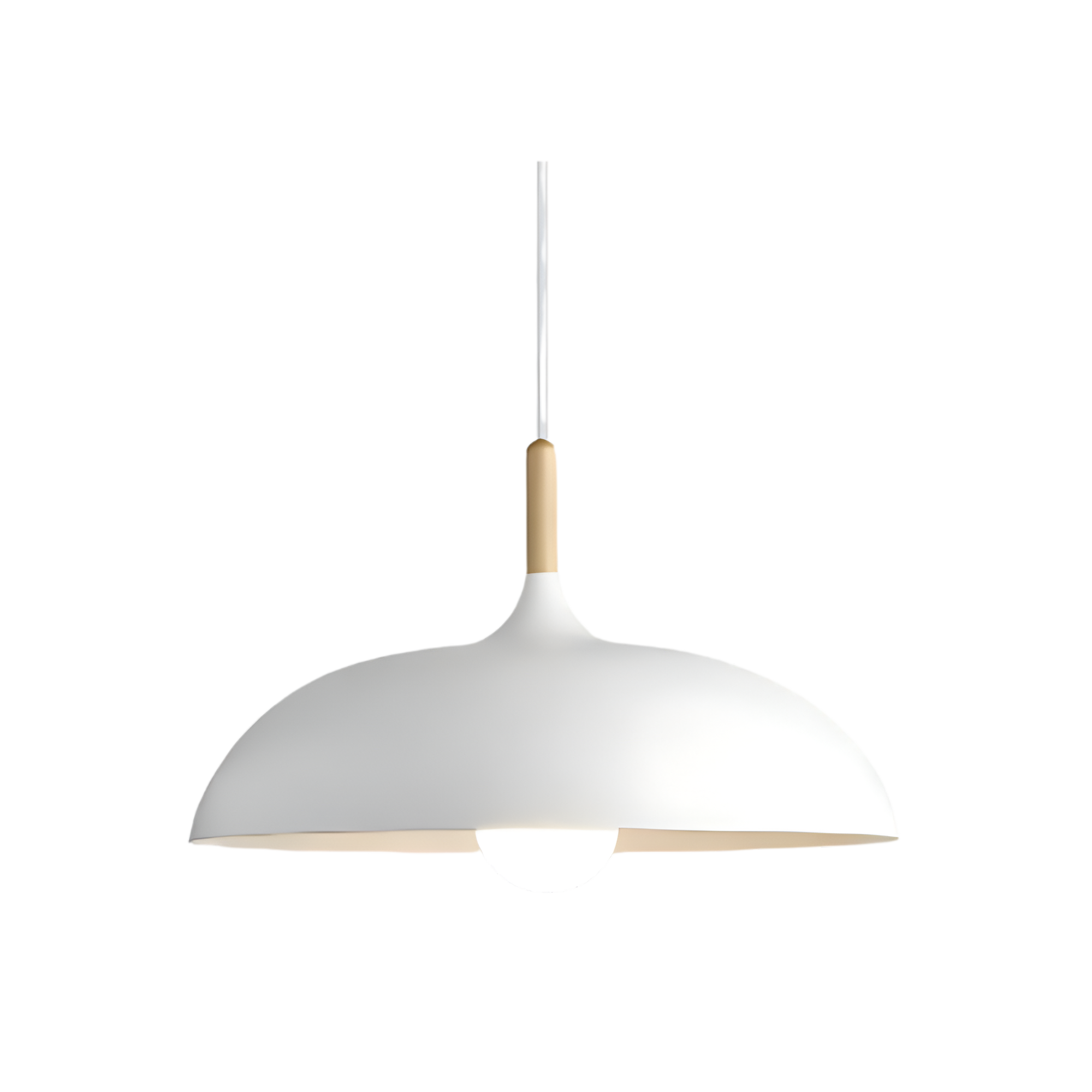 Wood and Iron Pendant Light | Japandi Style, E27, 4 Sizes
