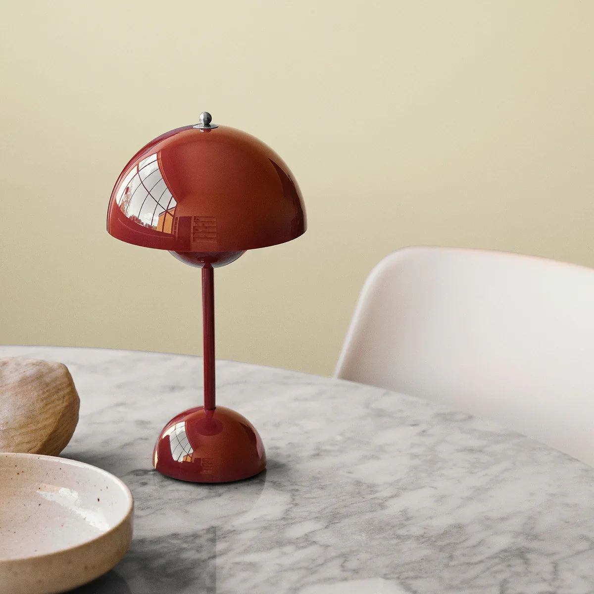 Scandinavian LED Table Lamp | Wireless, Dimmable, Metal Design