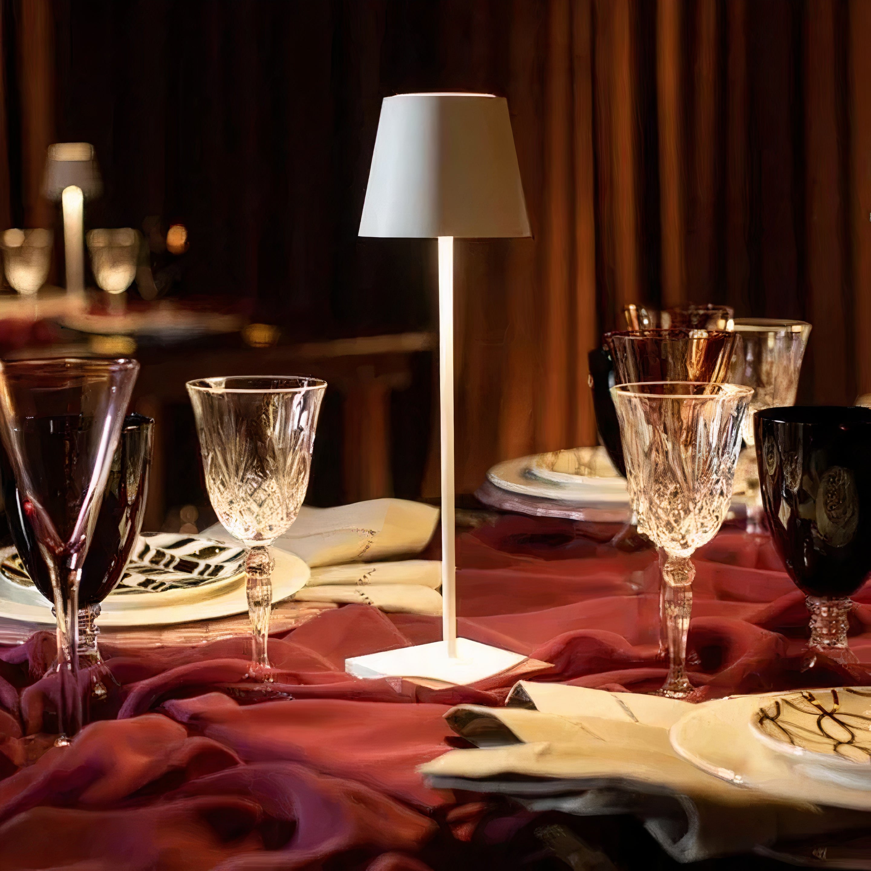 Scandinavian LED Table Lamp | Wireless, Dimmable, IP65 Aluminium