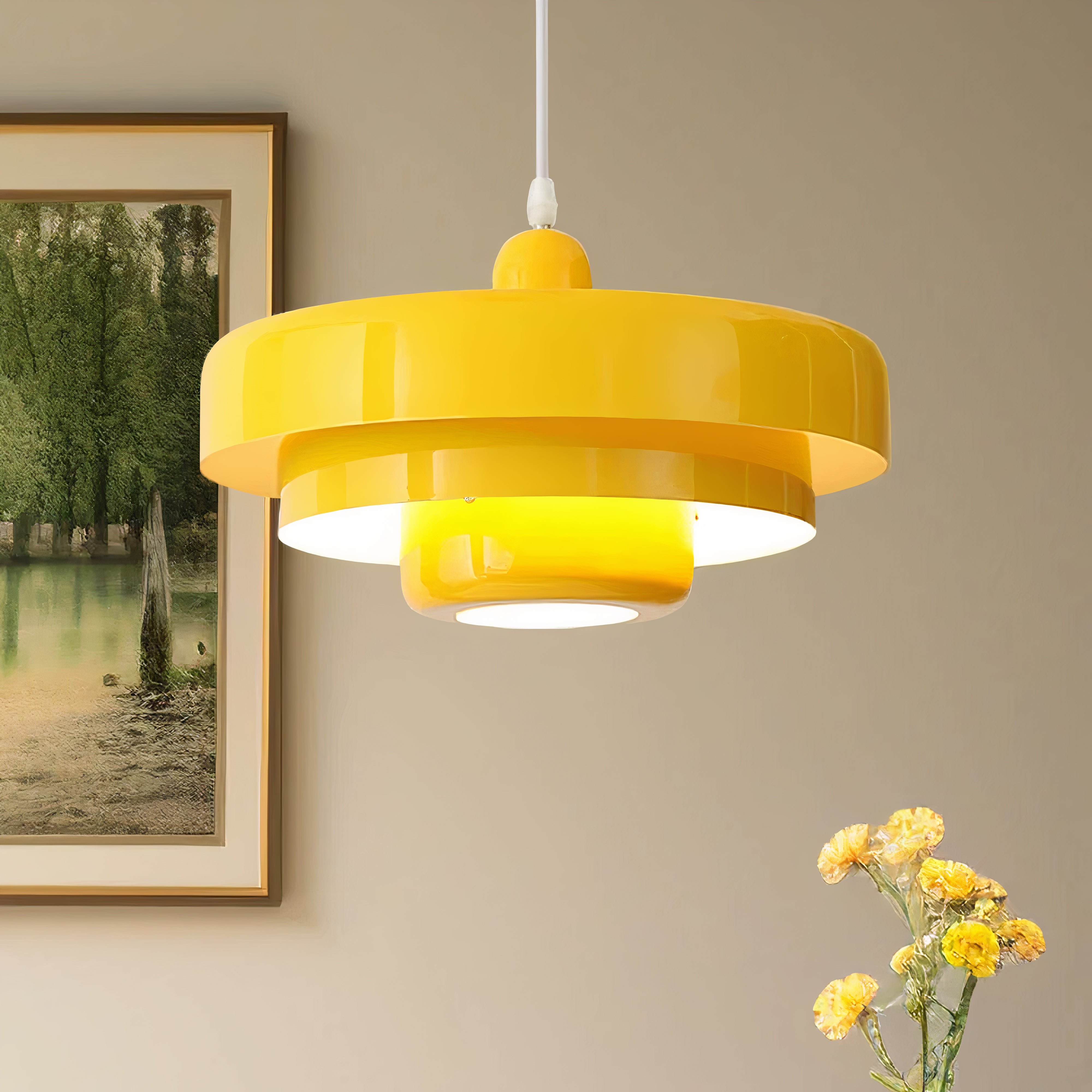 Round Metal Ceiling Light | Scandinavian Style, E27