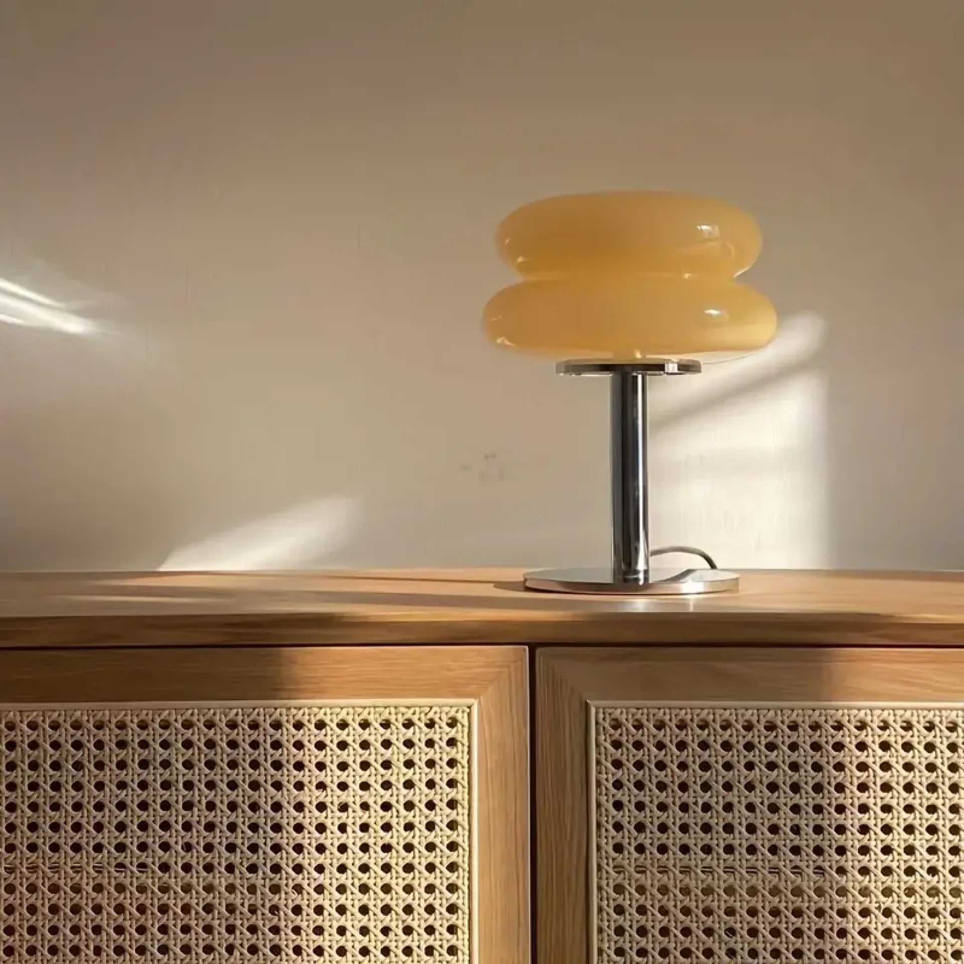Cloud Glass Table Lamp | Retro G9 Design, Chrome Base
