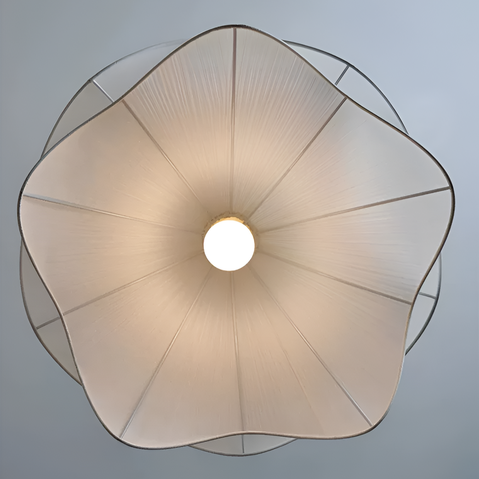 Japandi Fabric Pendant Light | Soft Ambient Glow, Iron Frame