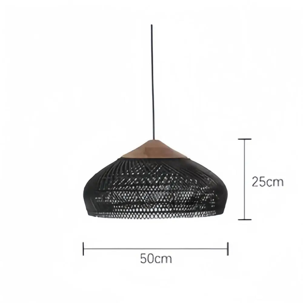 Woven Rattan Dome Pendant Light | Handcrafted Boho, E27