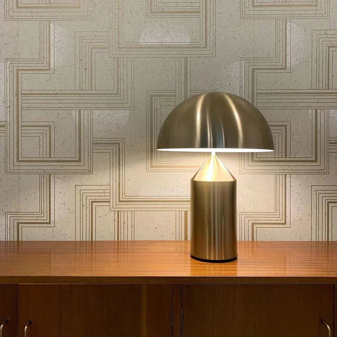 Mushroom Table Lamp | Wireless LED, Dimmable Metal Design