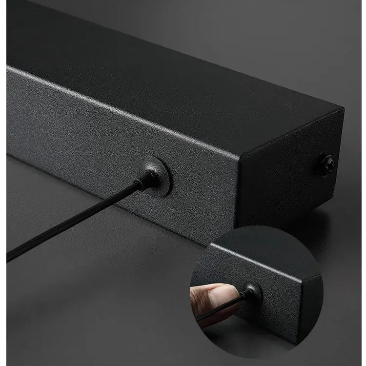 Linear LED Pendant Light | Dimmable Black, Dining Table