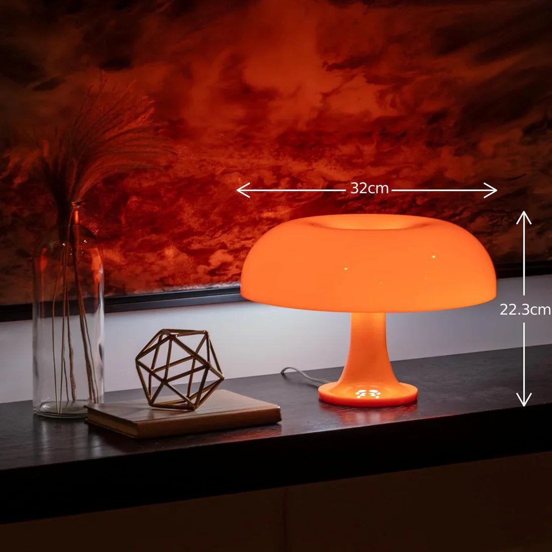 Retro Mushroom Table Lamp | 1960s Italian Design, 4x E14