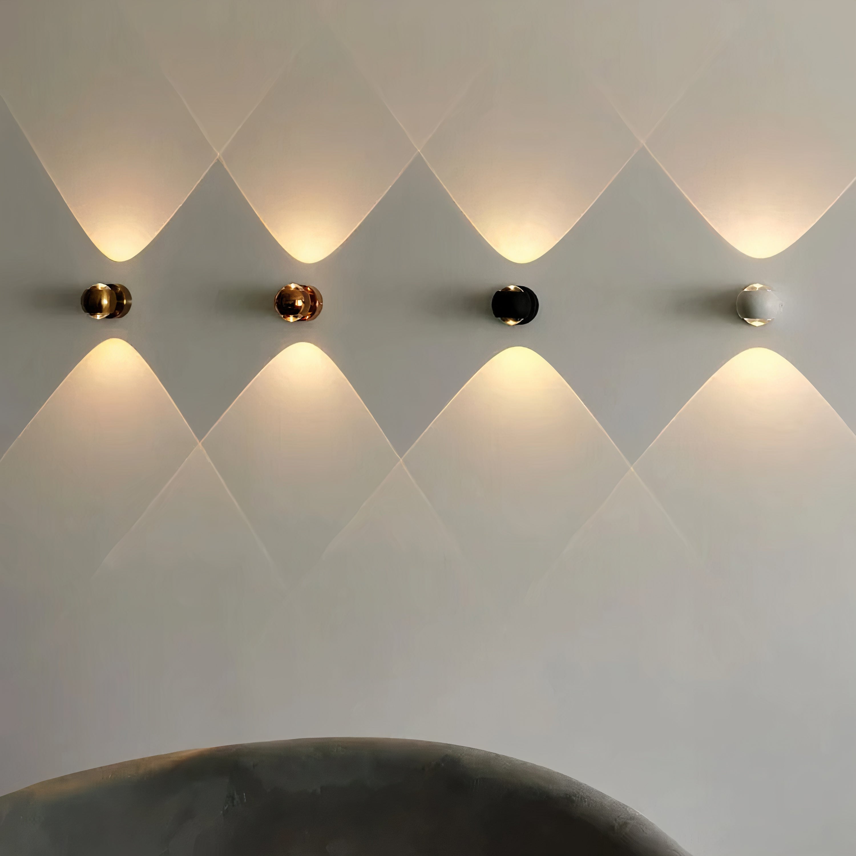 Rotating LED Wall Sconce | Up Down Light, Metal and Glass G9
