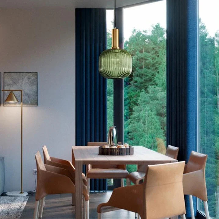 Retro Tinted Glass Pendant Light | Nordic Style, E27