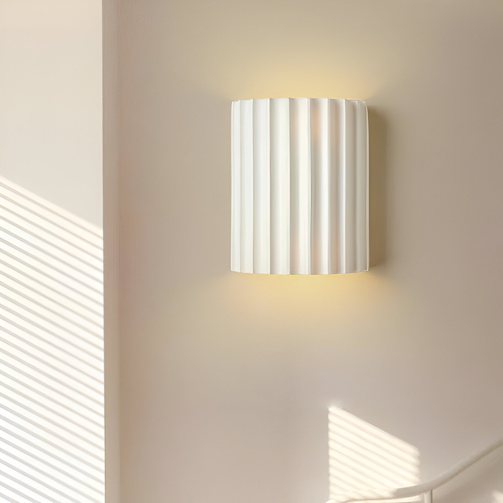 Nordic Resin Wall Light | Sculptural Wave Shade, Warm Glow