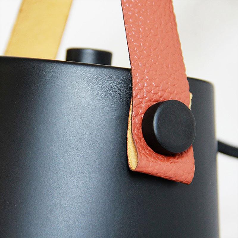 Timber and Leather Wall Lamp | Scandinavian Design, E27