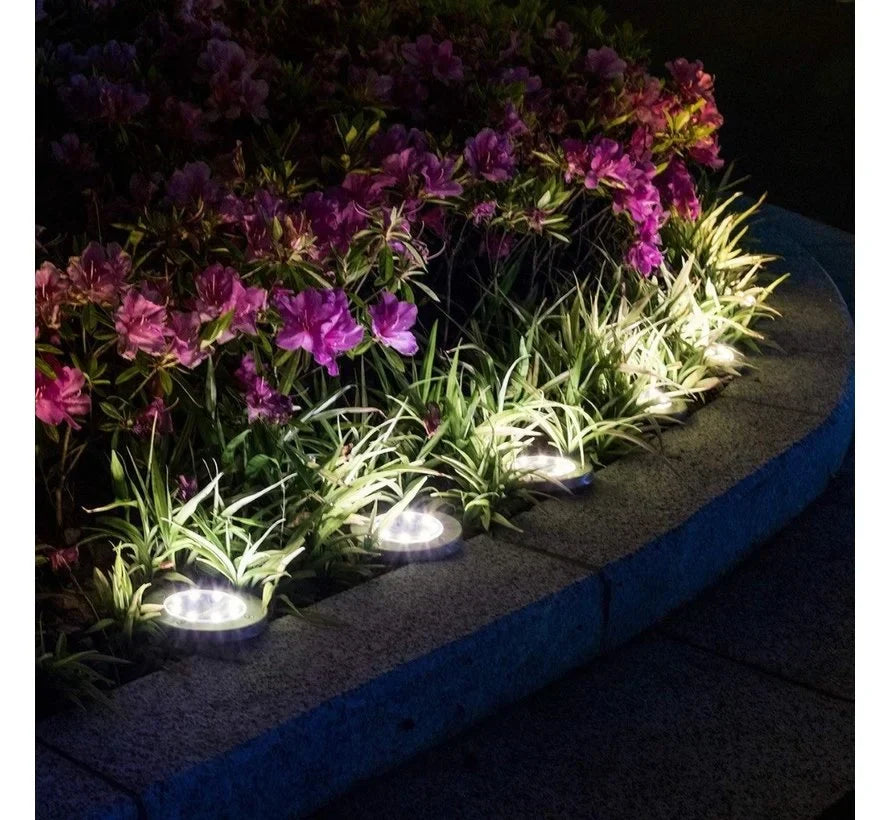 Solar Garden Path Lights | Set of 4, IP65 Warm White LED