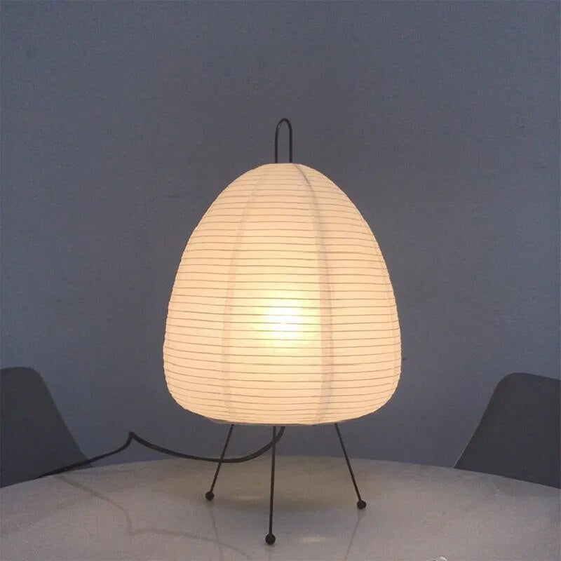 Japanese Rice Paper Table Lamp | Japandi Style, Warm Diffused Light