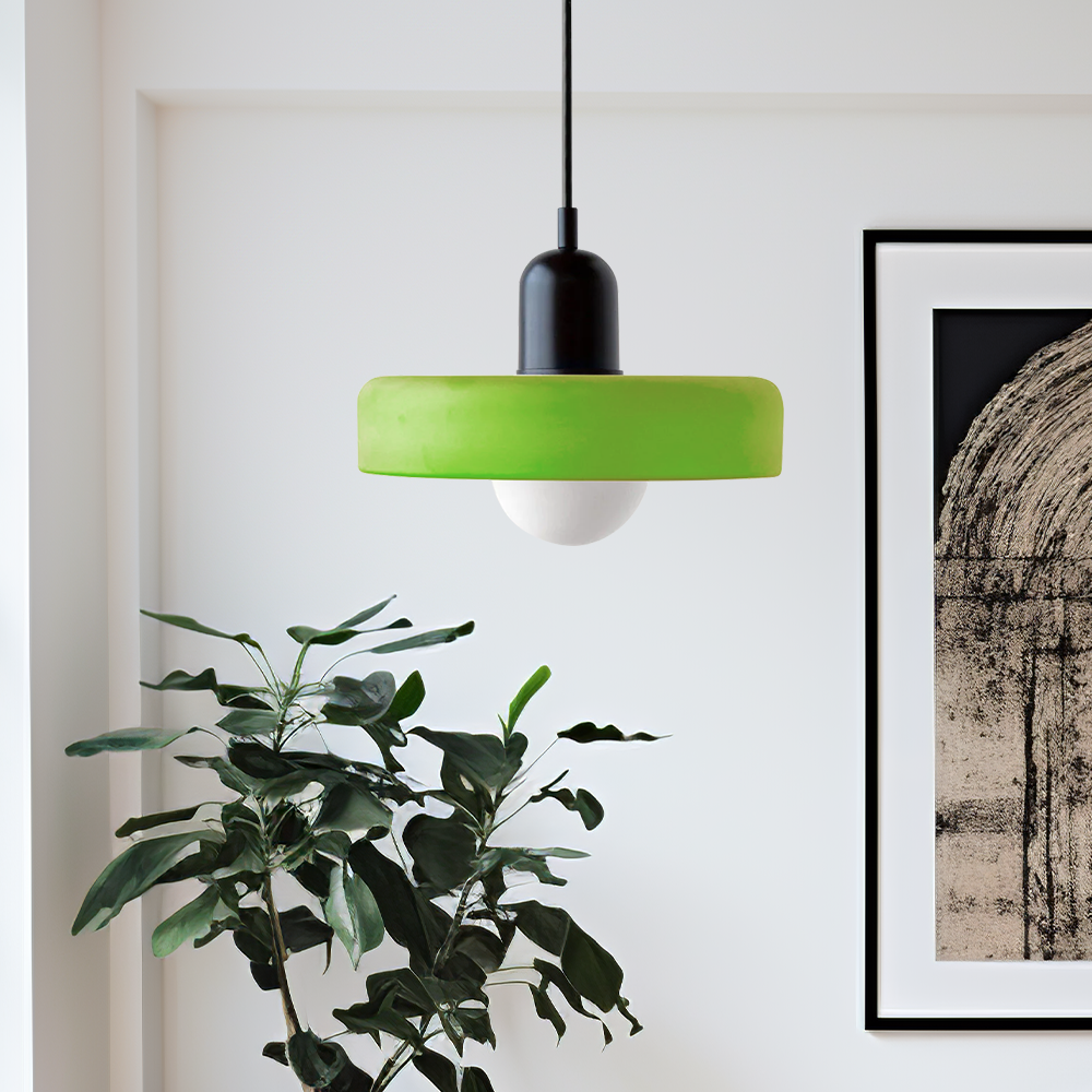 Bauhaus Glass Pendant Light | Leaded Glass, Two Sizes
