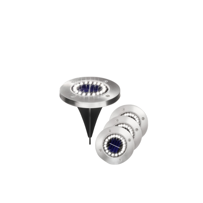 Solar Garden Path Lights | Set of 4, IP65 Warm White LED