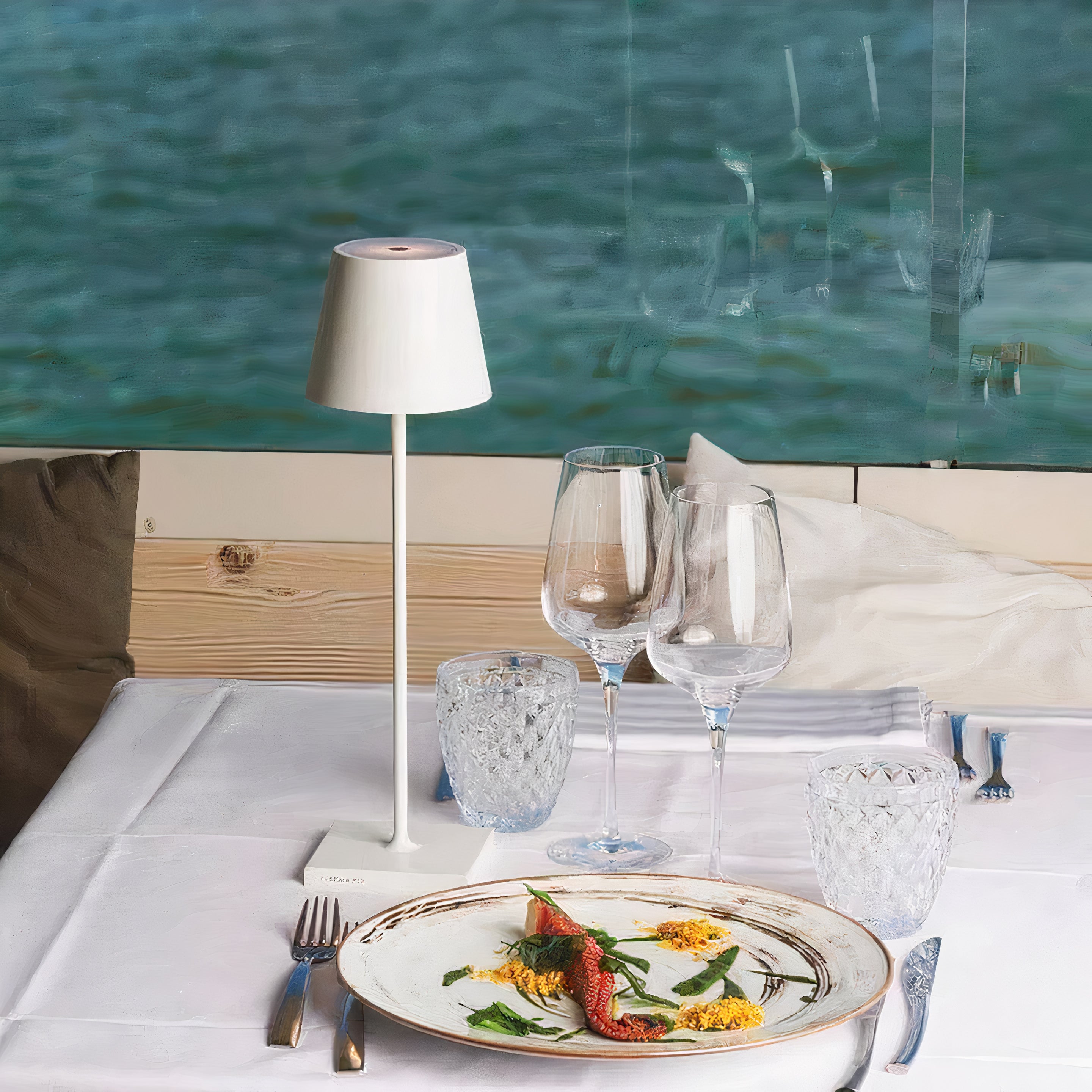 Scandinavian LED Table Lamp | Wireless, Dimmable, IP65 Aluminium