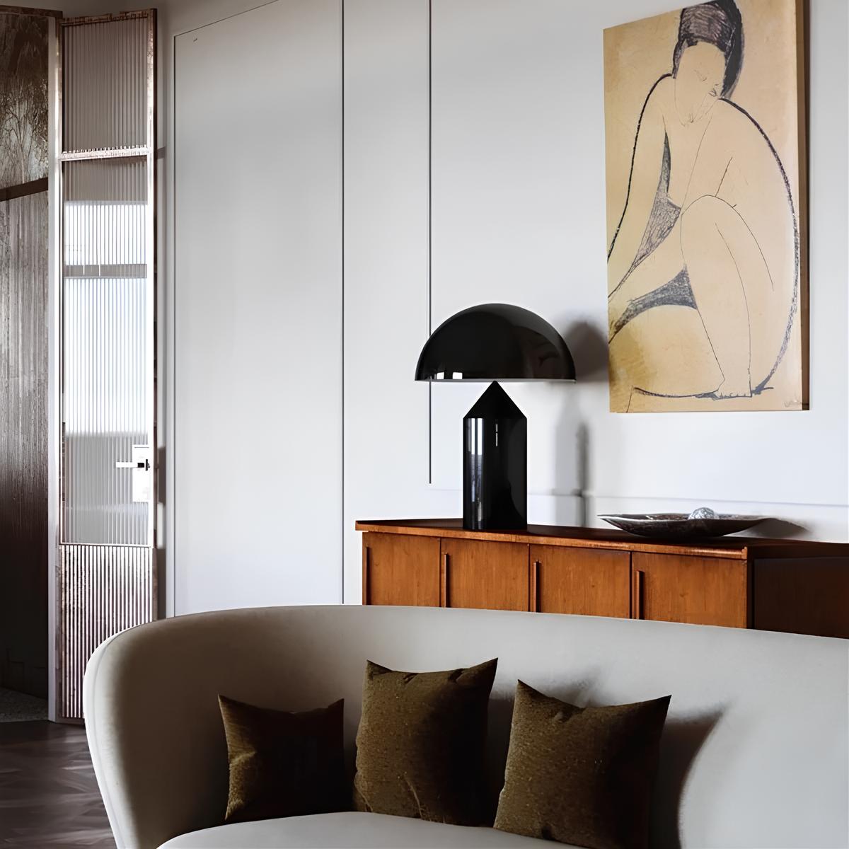 Mushroom Table Lamp | Wireless LED, Dimmable Metal Design