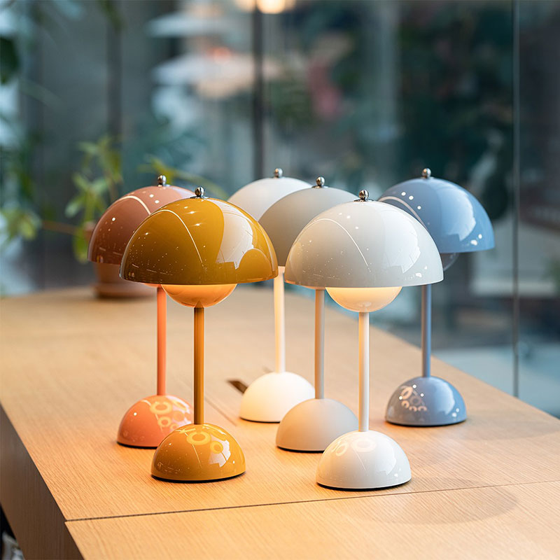 Scandinavian LED Table Lamp | Wireless, Dimmable, Metal Design