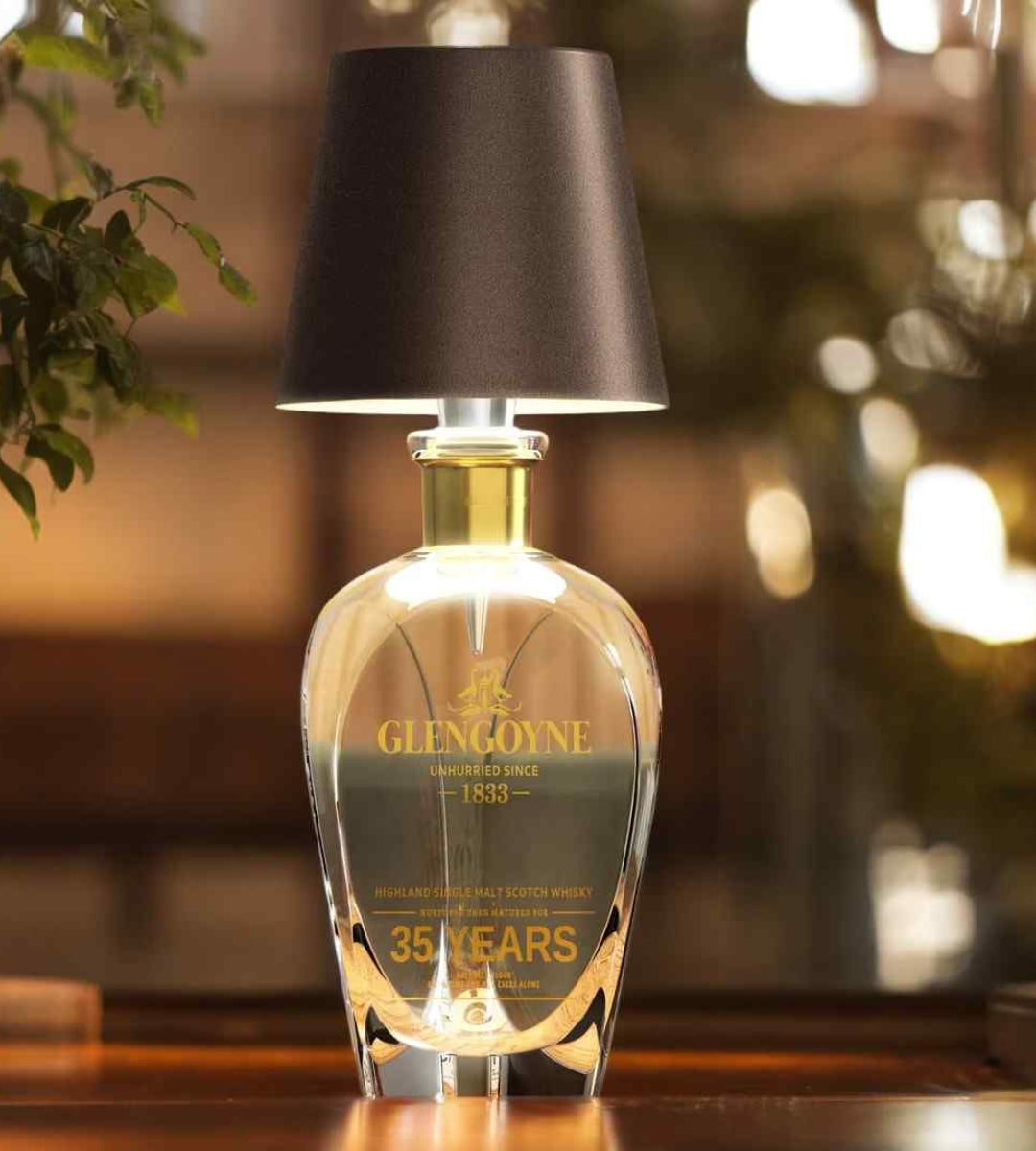 Bottle Table Lamp | Wireless Rechargeable, Dimmable LED