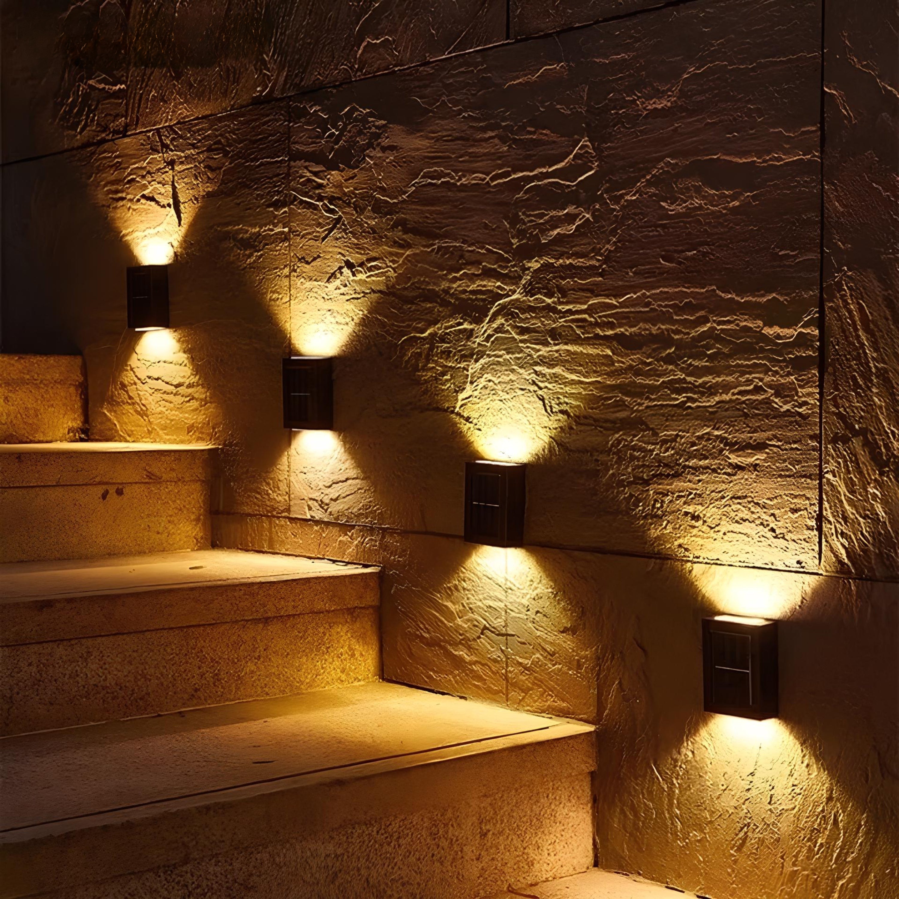 Solar Wall Sconce | Up & Down Light, IP65 Weatherproof