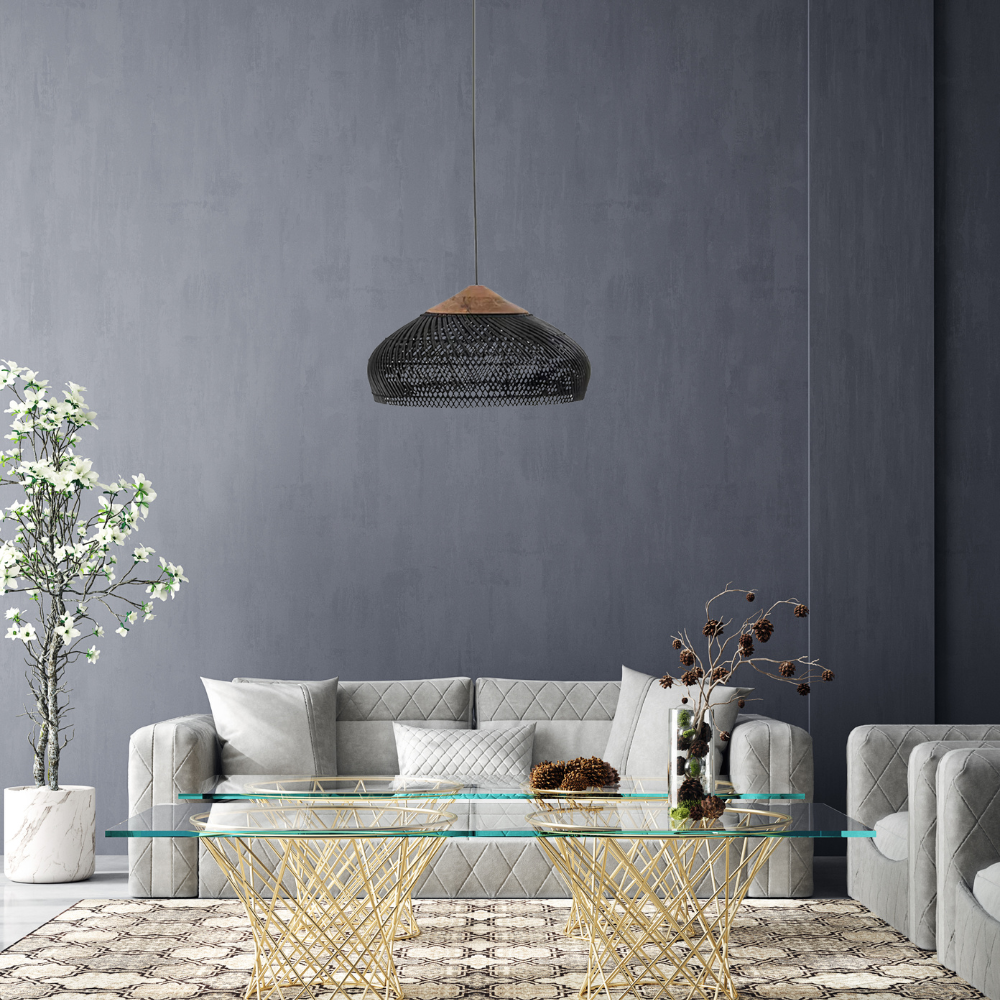 Woven Rattan Dome Pendant Light | Handcrafted Boho, E27