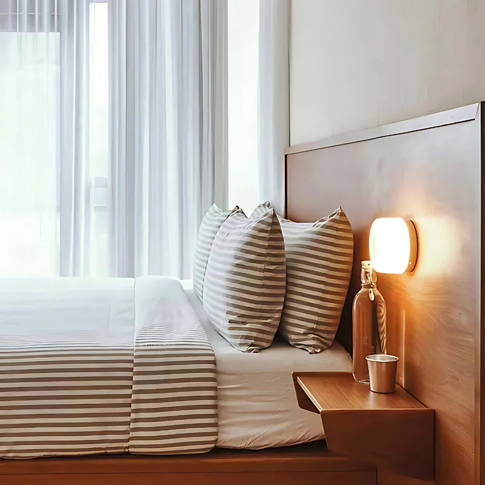 Dimple Glass Wall Sconce | Dusk-to-Dawn Sensor, 3000K Warm White