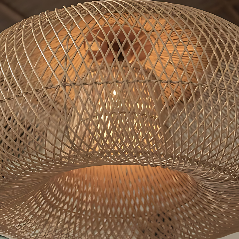 Rattan Pendant Light | Handwoven Boho, E27 Natural Fibre