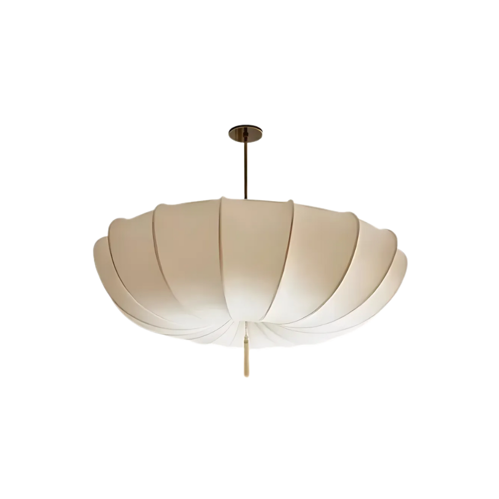 Fabric Pendant Light | Wabi-Sabi Cream, E27 Adjustable Height