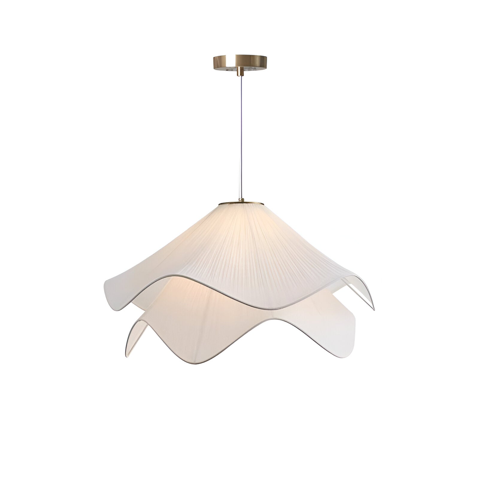 Japandi Fabric Pendant Light | Soft Ambient Glow, Iron Frame