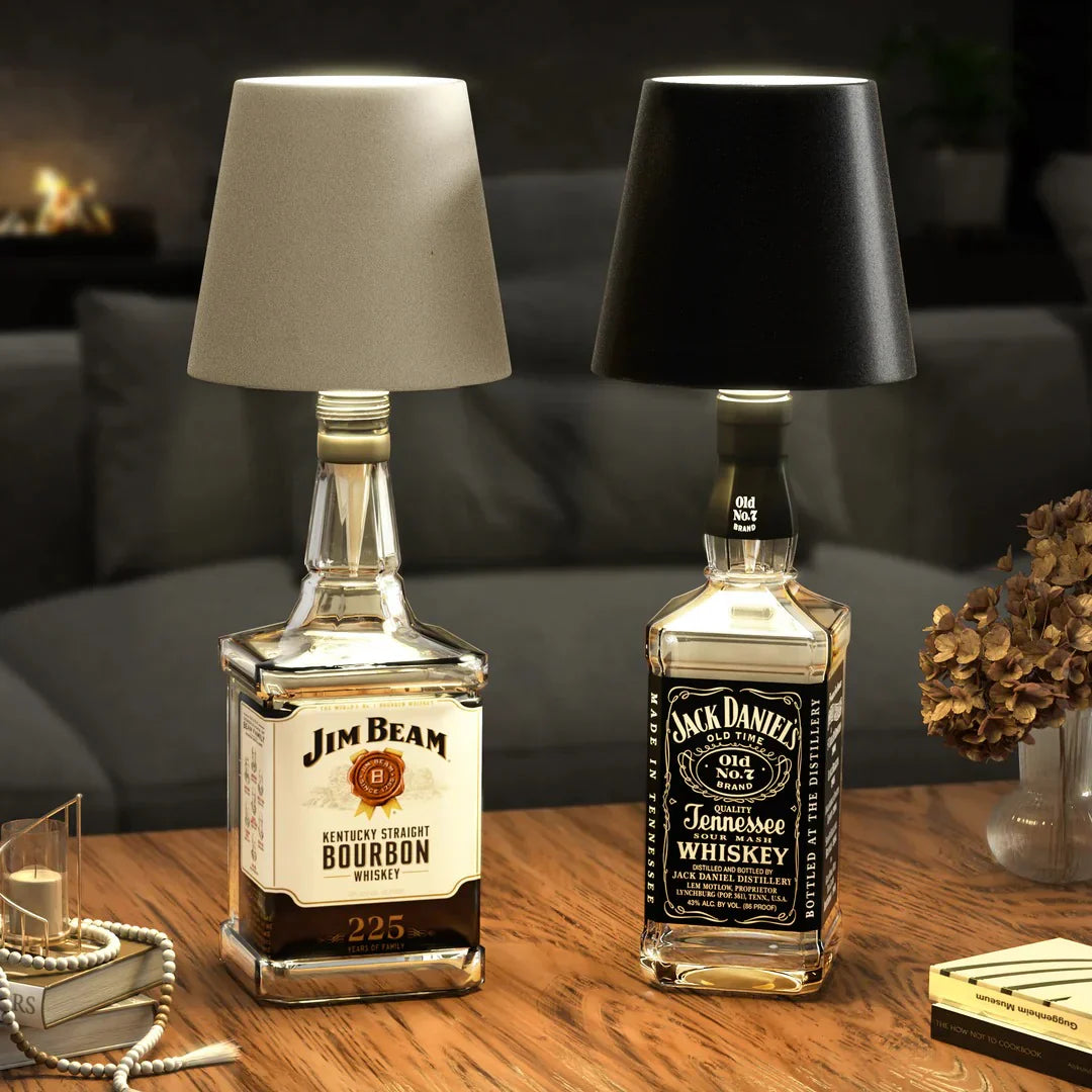 Bottle Table Lamp | Wireless Rechargeable, Dimmable LED