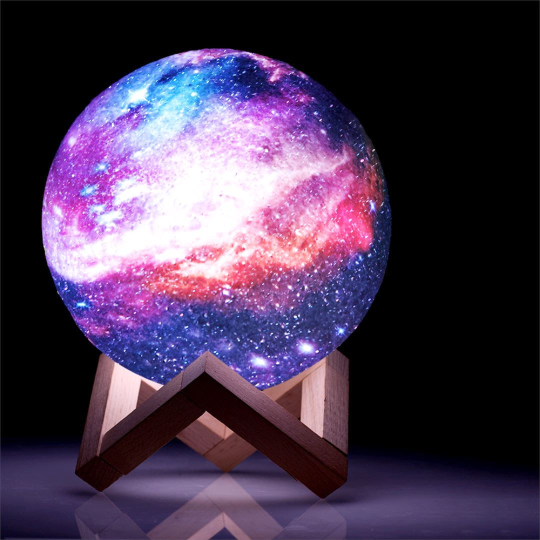 Moon Lamp Night Light | 16 Colours, Dimmable with Remote
